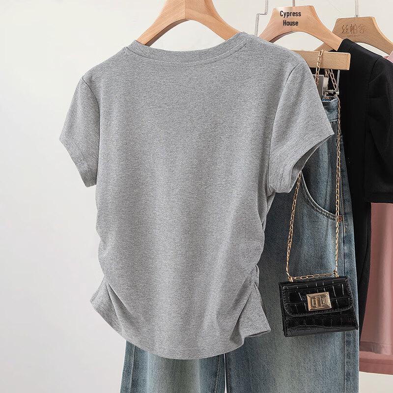 Women's Summer Bow Tie V-neck T-shirt