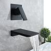 Brass Black Waterfall Basin Tap Chrome Waterfall Bathtub Sink Faucet Single Handle Bathroom Cold And Hot Mixer Tap Faucet