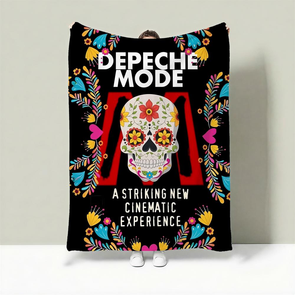 Band D-Depeche Mode Throw Lightweight 240g Flannel Blanket Soft Skin-friendly for Summer Cooling 75X95CM
