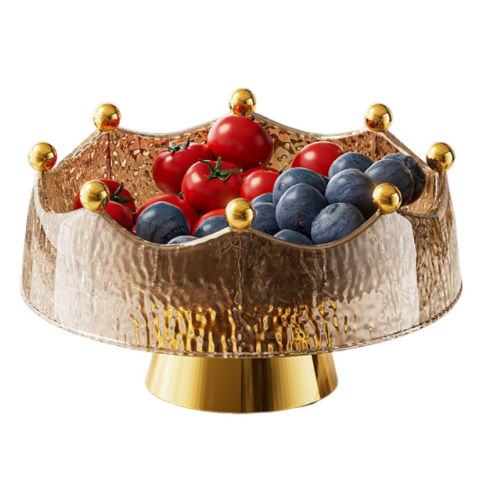 Plastic Fruit Water-Filtering Bowl Creative Salad Plate Fork Set Fruit Serving Plate  Picnics