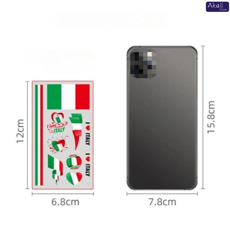 10Pcs Waterproof National Flag Temporary Tattoos for 2026 World Cup Face Body Stickers for Football Fans Match Day Decorations