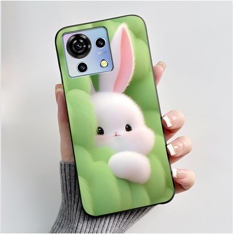 For ZTE Blade V50 Vita Case Luxury Cute Love Rabbit Funny Black Soft Silicone Phone Casing For ZTE BladeV50 Vita V50Vita Cover