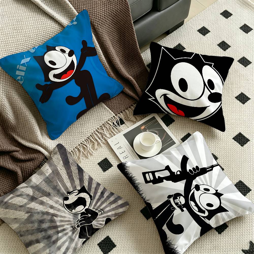 FFelix Cartoon The CCat Lucky Dragon Pillow Cover Sofa Cushion Cover Home Room Decoration Children Gift