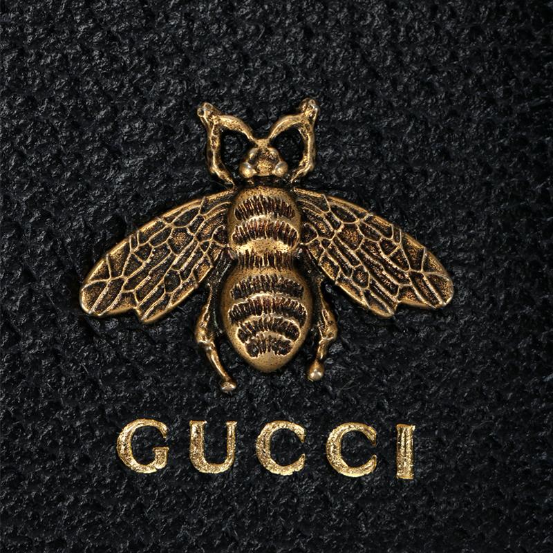 GUCCI Animalier Leather Purse Men's Black (Unisex) Wallets 523664 DJ20T 1000