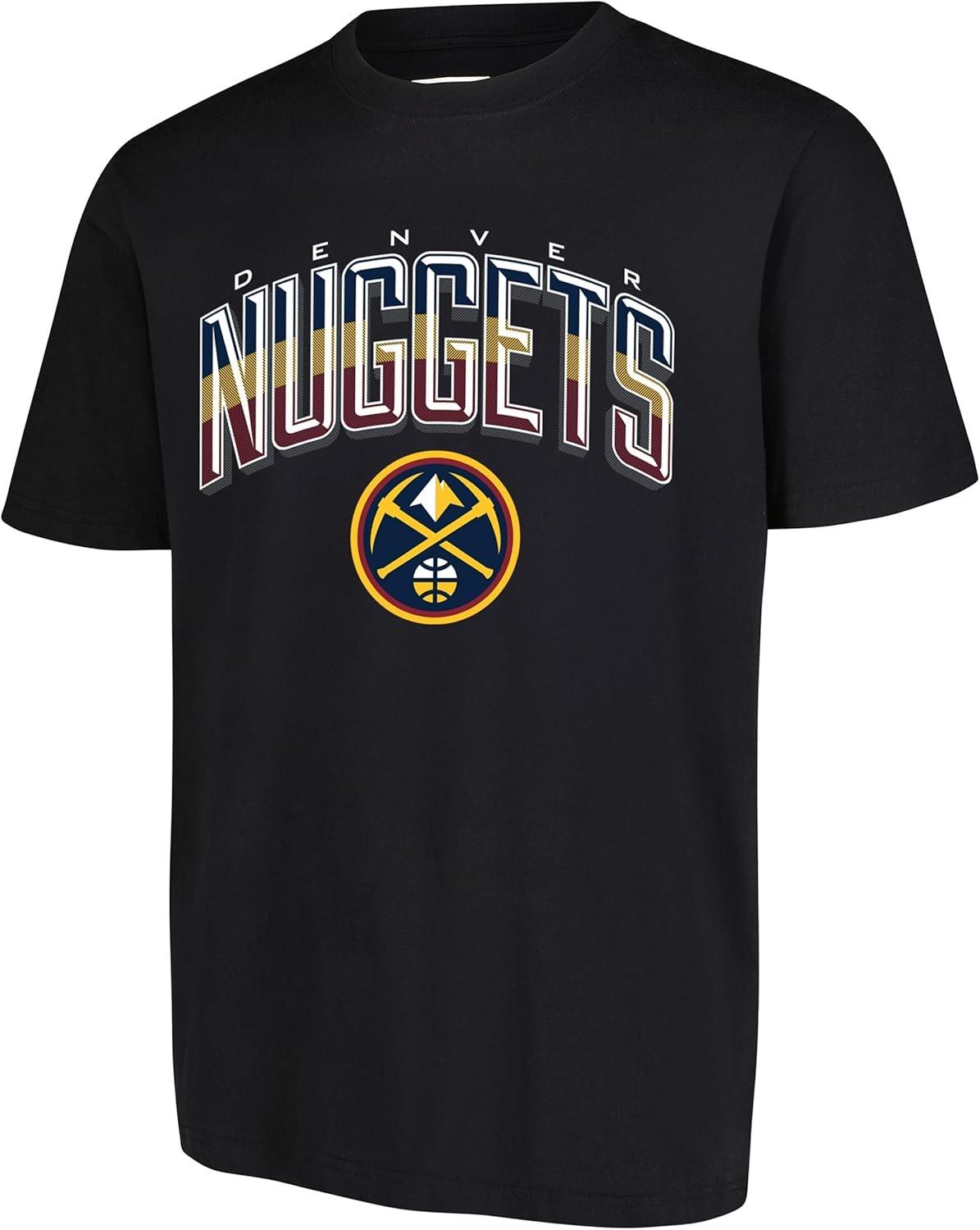 

NBA Denver Nuggets Men s T-Shirt Arched Plexi Short Sleeve Tee Shirt, Medium, Black XXXXXL чорний