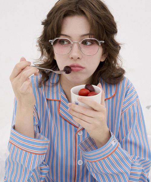 [Dossy] 2-Piece Silky Fit Sierre Long-Sleeve Couple Pajama Set [Shipped from Korea] 100% Authentic