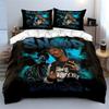 Snoop Dogg Black Blue Design Bedding Duvet Cover Set Duvet Cover Pillowcases (1*Duvet Cover 2*Pillowcases, Without Duvet Insert)
