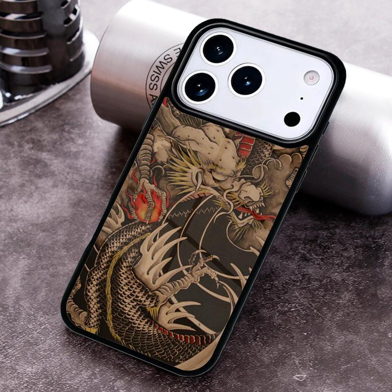 Ancient Japanese Dragon Phone Case For iPhone 17 16 15 14 13 12 11 Pro Max Plus 17Air Soft Silicone Cover