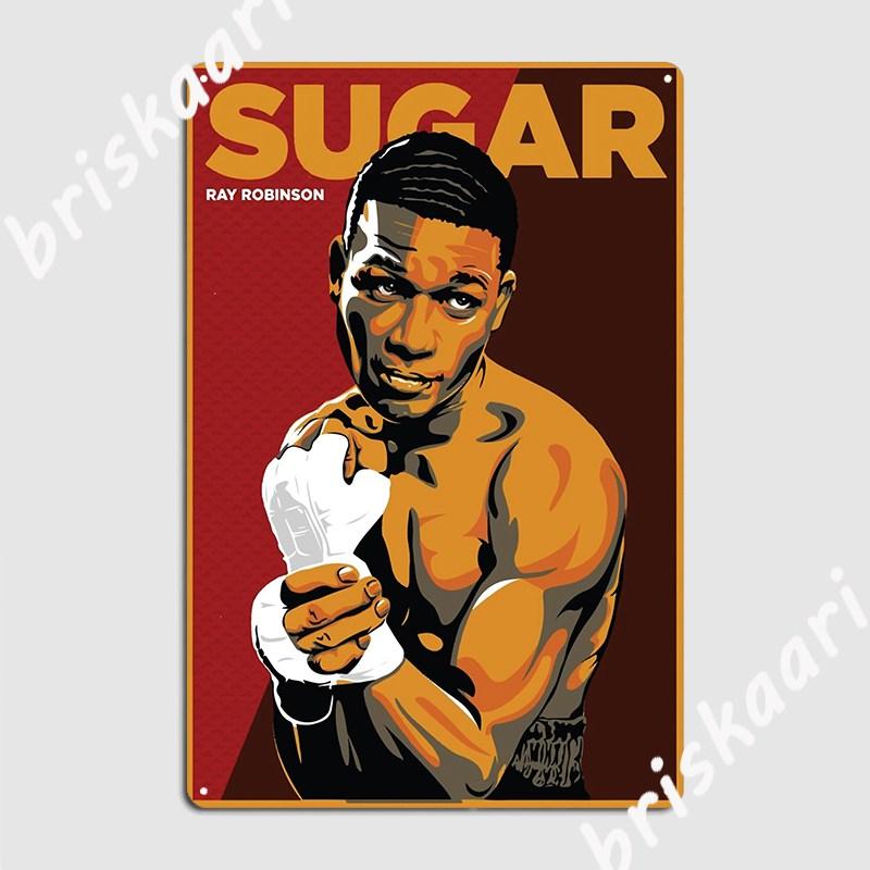Sugar Ray Robinson T Shirt Poster Metal Plaque Funny Cave Pub Wall Mural Wall Decor Tin Sign Poster 20X30CM