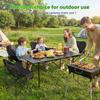 Camp Chair Table 5Pcs Collapsible Set with 4 Single Chairs 1 Table Heavy Duty Folding Camping and Chair Portable for Outdoor Hiking Travel Patio