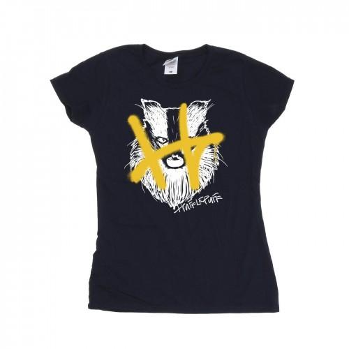 

Harry Potter Womens/Ladies Hufflepuff Pop Spray Cotton T-Shirt XXL білий