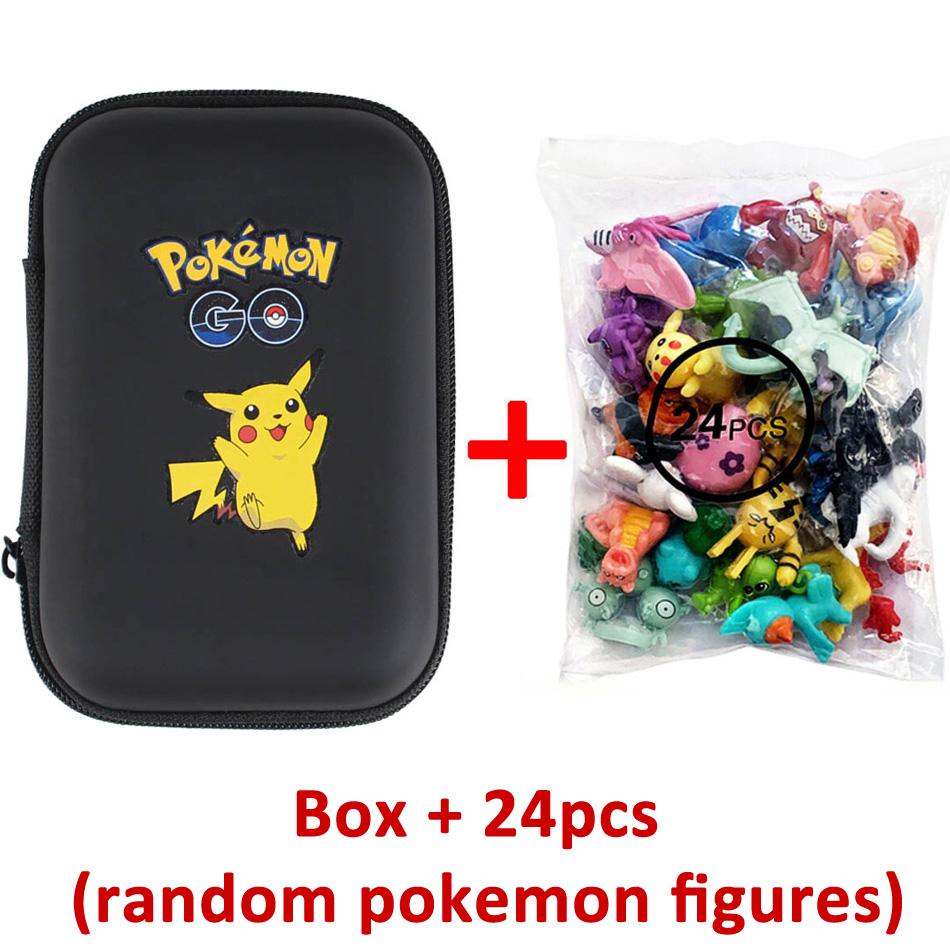 24pcs/Bag Set Game Character Figures Toy 2-3cm Bulk Anime Small Pocket Monster Mini Doll Lot Pikachu Figurine Birthday Gift
