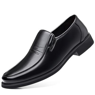 Men Comfortable Leather Dress Shoes Men's Breathable Loafers Walking Shoes Formal Moccasins Slip On Black Driving Shoes For Men