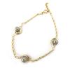 Altesse [K6383] - Graues vergoldetes Armband „Pearl Beauty“