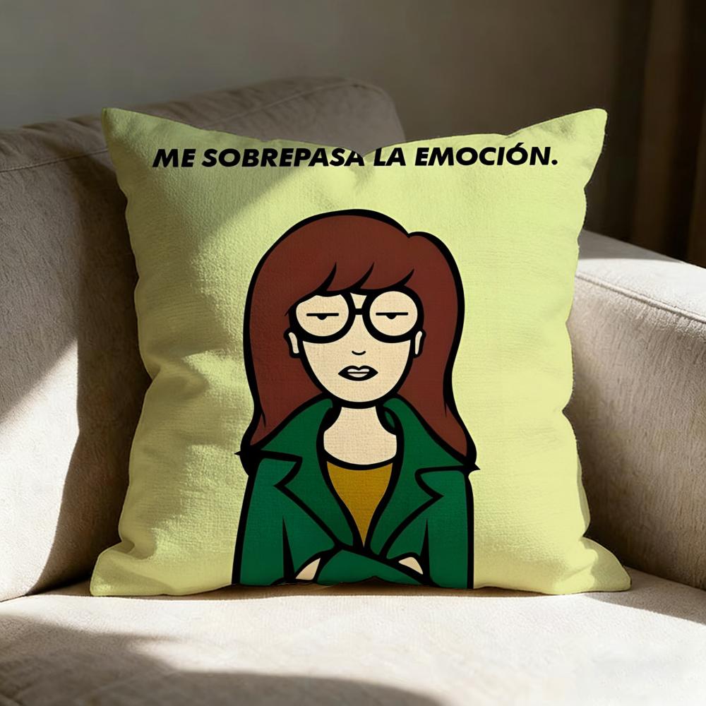 D-Daria Anime Cute Pillow Case Pillowcase, Double-Sided Printed, Sofa Cushion, Bedroom Headboard Pillow