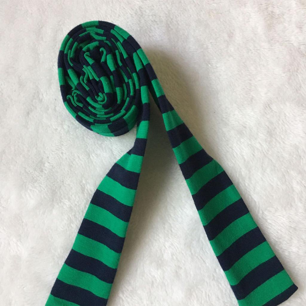 Women Spring Summer Stripe Pattern Scarf Thin Neckerchief Y2k Style Colorful Thin Knitted Neck Guard Lightweight