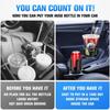 Car Cup Holder Expander, Universal 2 in 1 Large Cupholder Expander Adapter for Car with Adjustable Base, Fits Large Bottles, Snack, Drinks Cups,