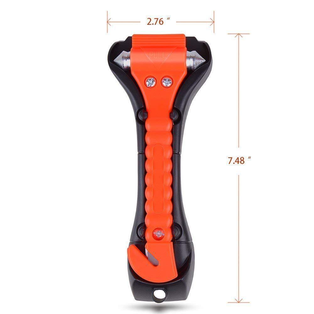 Compact Car Safety Hammer: Emergency Window Breaker and Self-Rescue Tool.