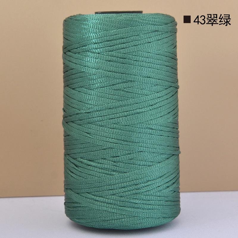 Mercerized Cotton Linen Light Body Ice Silk Flat Belt Wool Hand-Woven Crocheted Diy Hook Bag Hat Seat Cushion Hollow Thread