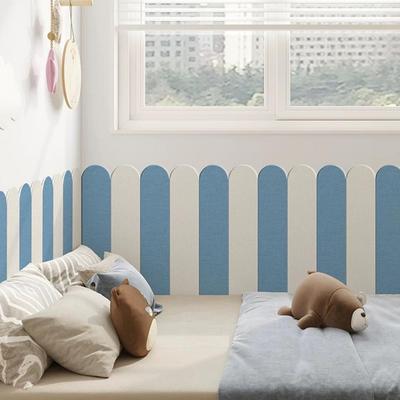 Anti Collision Wall Padding for Kids DIY Wall Paneling Self-Adhesive Protective Wall Panel Headboard for Playroom Nursery