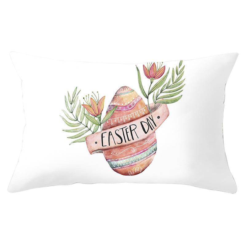 Easter Lumbar  Pillowcase Decorative Sofa Cushion Case Bed Pillow Cover Home Decor Car Cushion Cover Rabbit Pillow Case 30*50cm