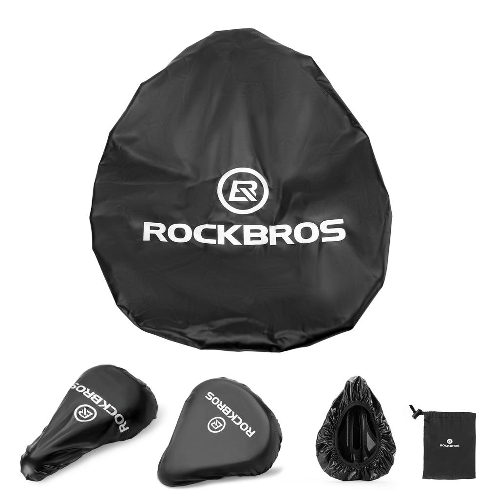 ROCKBROS Saddle Easy to Includes Storage Sports Rain for Road Bike Cover, Waterproof, Windproof, Dustproof, Compact, Stretchy, Clean, Bag, Saddle,