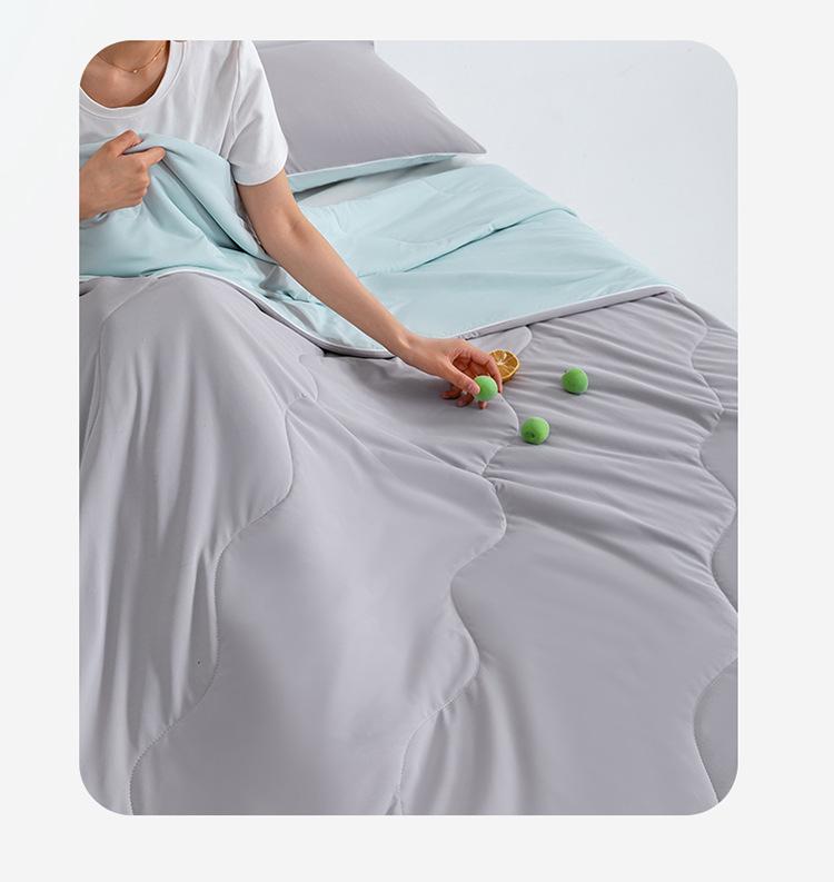 Class A Soybean Fiber Summer Quilt - Solid Color, Simple Style, 200x230x250cm for Home or Dorm
