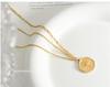 French Niche Eight-Pointed Star Pendant Necklace, Double Chain, 18K Gold-Plated Titanium Steel Clavicle Chain Jewelry P574