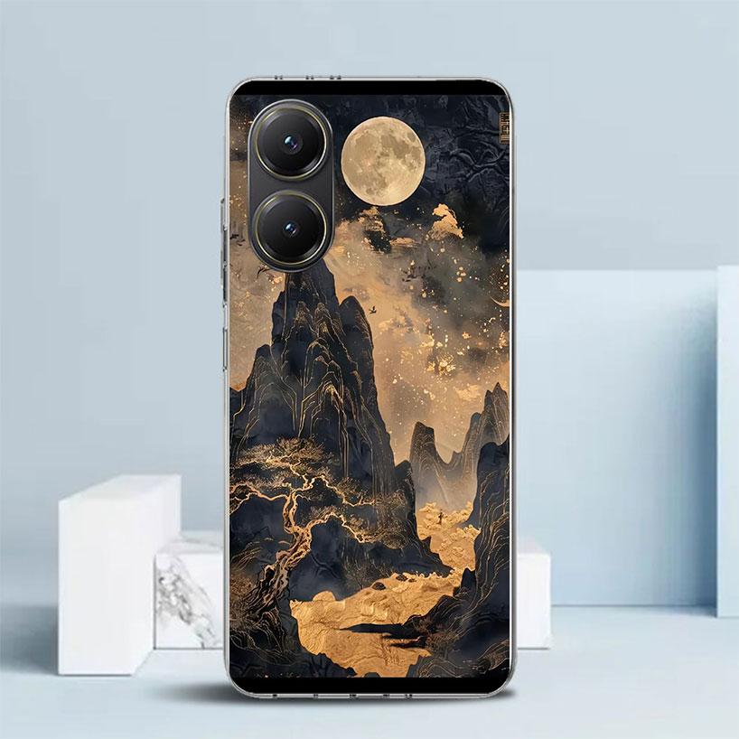 Chinese Style ink Painting Art Soft Cover for Xiaomi Poco F7 Ultra X7 X6 X5 Pro M7 Phone Case Redmi 15 15C 13 13C 12 12C 10 10C