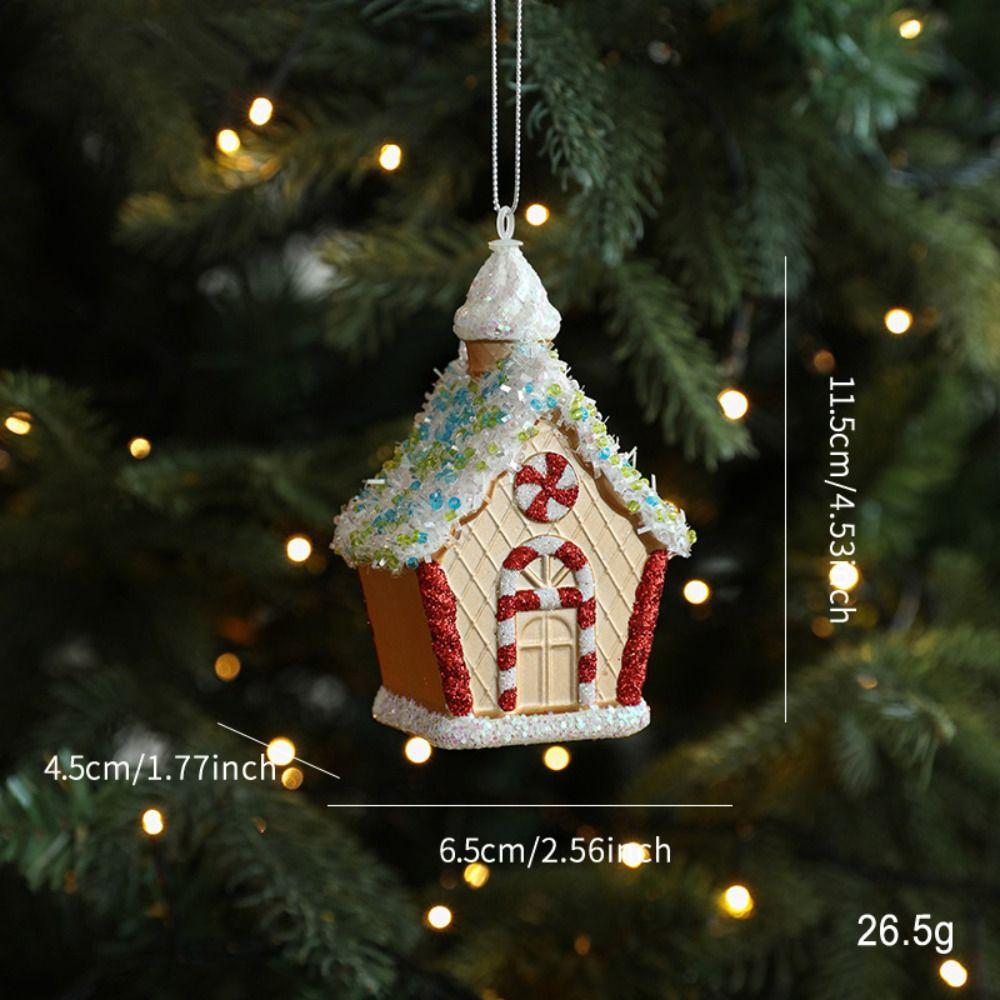 Plastic Fox Bear Pendant Colorful Christmas Resin Pendant Christmas Tree Decoration Xmas