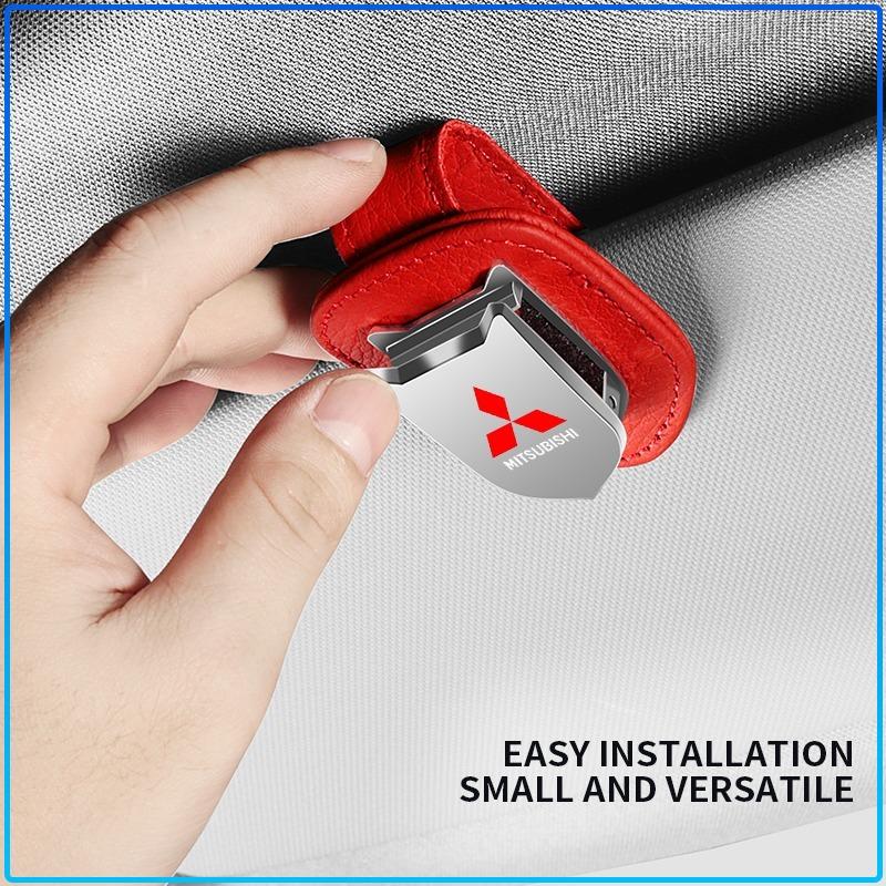 Auto Sun Visor Glasses Box Sunglasses Clip Card Ticket Holder Stand For Mitsubishi Lancer Lancer ASX Outlander 2 3 Pajero Mirage Exzos Pajero 4