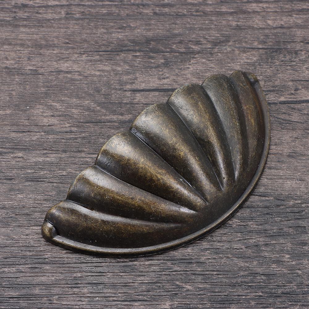 Wardrobe Cupboard Furniture Fittings Vintage Drawer Knobs Shell Shape Door Handles Cabinet Pulls
