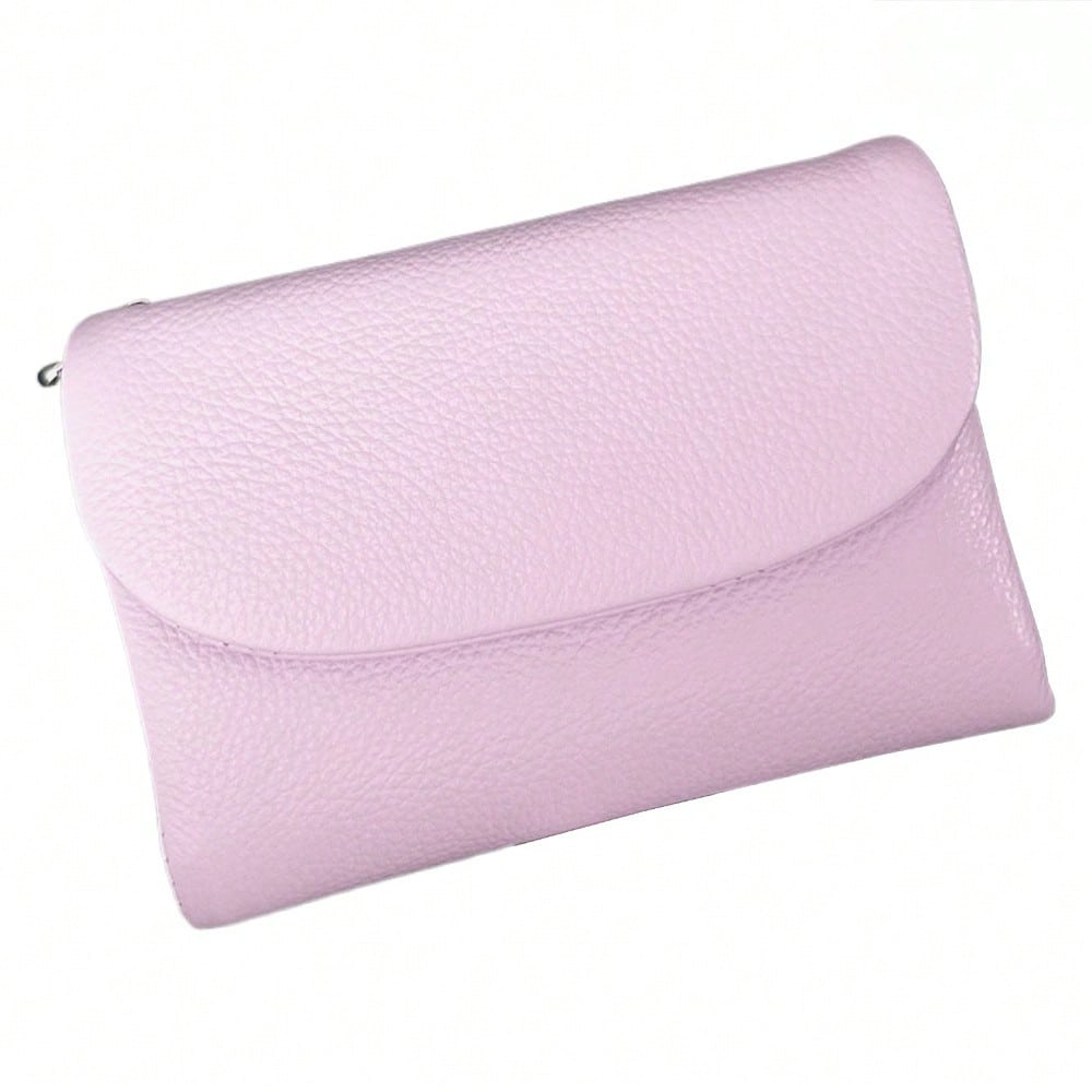Nouveau portefeuille, style court, texture à la mode, pochette portable, sac de rangement grande capacité, portefeuille, femme. pink multicolore