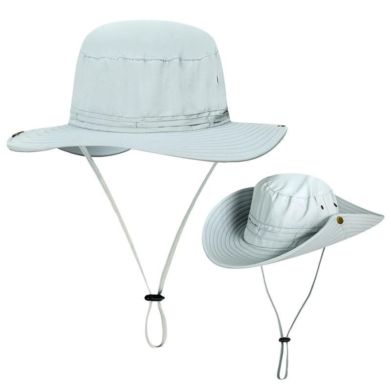 

Jean Fisherman Hat Summer UV Protection Quick-Drying Sun Hat Sun-Shade Sun Protection Hat Men Women Hiking Fishing Hat Light gray