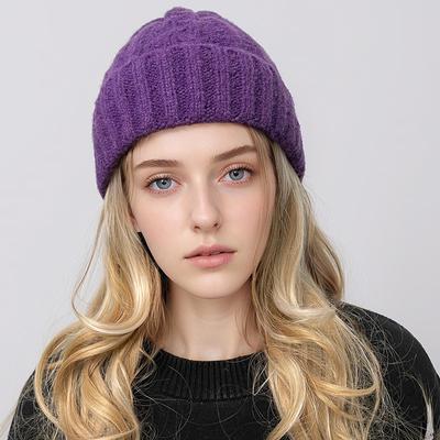 Autumn and Winter New Versatile Wool Hat Sweet and Cute Warm Pullover Hat Cold Hat Knitted Hat
