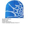 Unisex Knitting Hat Spider Web Pattern Jacquard Design Stretchy Fit Soft Hat Hiking Traveling Outdoors Warm Winter Hat