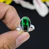 Chrome Diopside Gemstone Handmade 925 Sterling Silver Jewelry Ring Size 8 KG-360