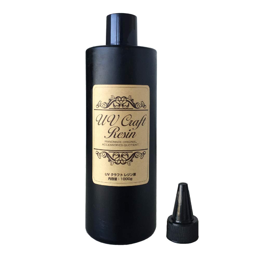 

UV Craft Resin Liquid 1000g [Hard Type UV/LED Compatible] Hardens with UV and LED lights too!