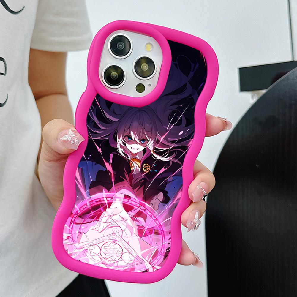 Wandering Witch Elaina Wavy Edge TPU Mobile Phone Case for iPhone 17 16 15 14 13 12 11 Air Pro Max Plus Colorful Cover
