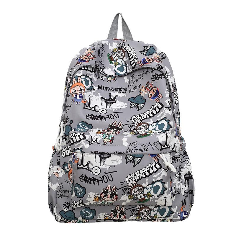New backpack male junior high school student schoolbag fashionable new female backpack travel backpack