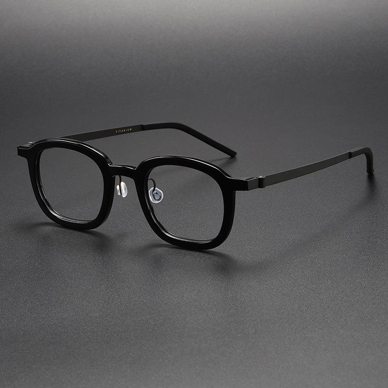 Luxury Denmark Acetate Titanium Eyeglass Frames Ultralight Square Glasses for Men And Women Transparent Computer Eyewear C1