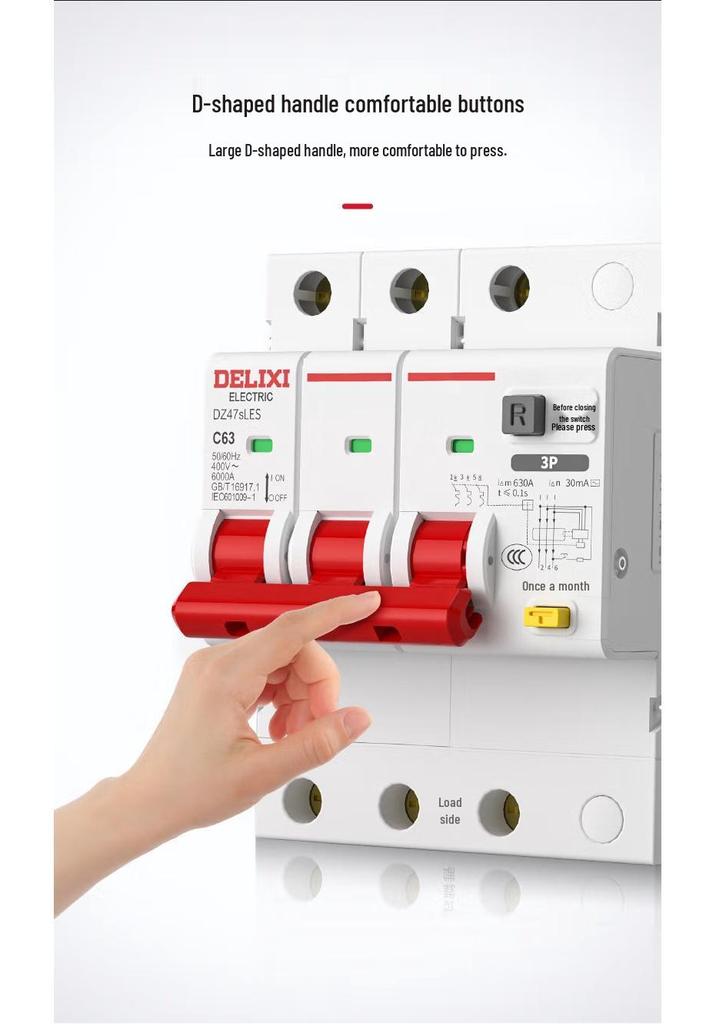 Delixi Smart Miniature Household Air Switch with Earth Leakage Protection