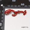 1 Pair Red Rhinestone Lobster Earrings Alloy Shiny Crayfish Dangler for Women Fashion Personality Drop Earrings Crystal Earrings