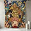Jujutsu Kaisen Wall Tapestry Aesthetic Wall Hanging Printed Fabric Blanket Decorative Tapestries For Bedroom Living Room Home Decor