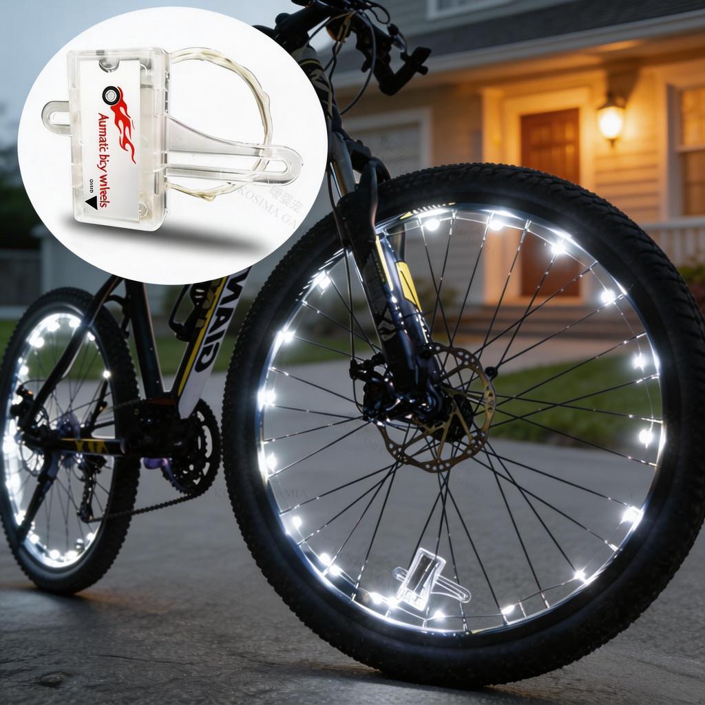 Accessoires de Vélo Lumières LED Roues Chaudes pour Vélo Lumières de Décoration de Cadre VTT Lumières de Rayons de Vélo Lumières de Roues de Vélo de Route pour Cyclisme