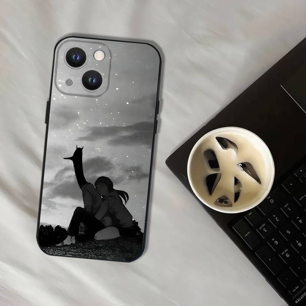 Goodnight Oyasumi Punpun Black Soft Cover Phone Case For iPhone 17,16,15,14,13,12,11,Pro,XS,Max,XR,Plus,E,SE4,Mini