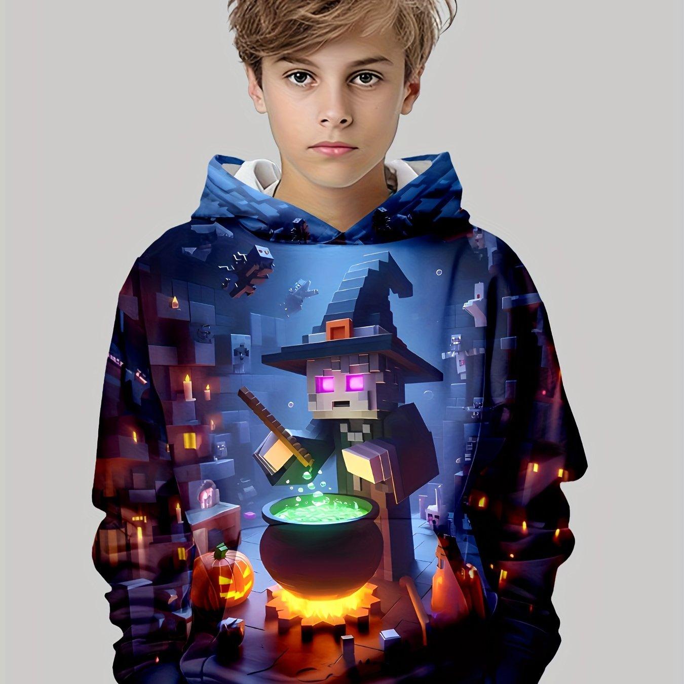 

Дитячий одяг Худі для хлопчиків з довгим рукавом 3D принт Happy Halloween Дитячий весняно-осінній одяг Модний пуловер Одяг для дівчинки Топ 160