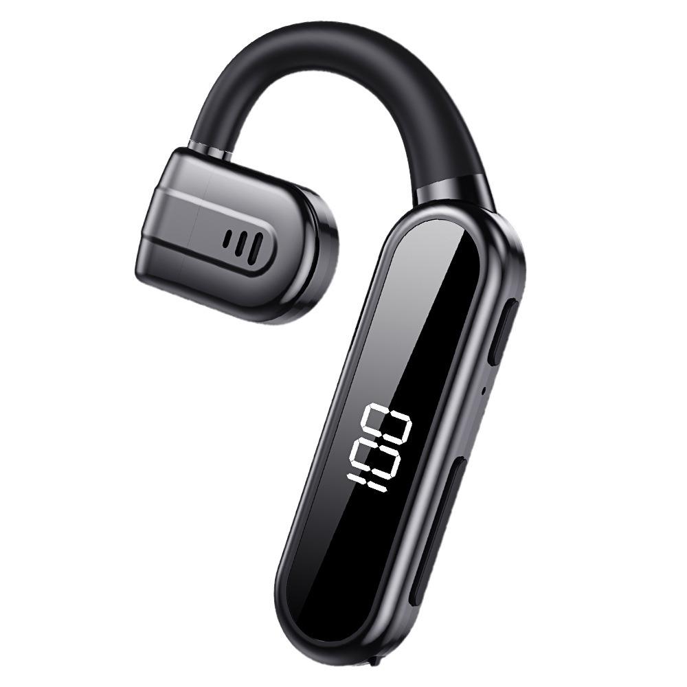 New Air Conduction Bluetooth Earphone Single Ear Rotation with Charging Compartment Without Ear Hanging Ear External Sound Large Power