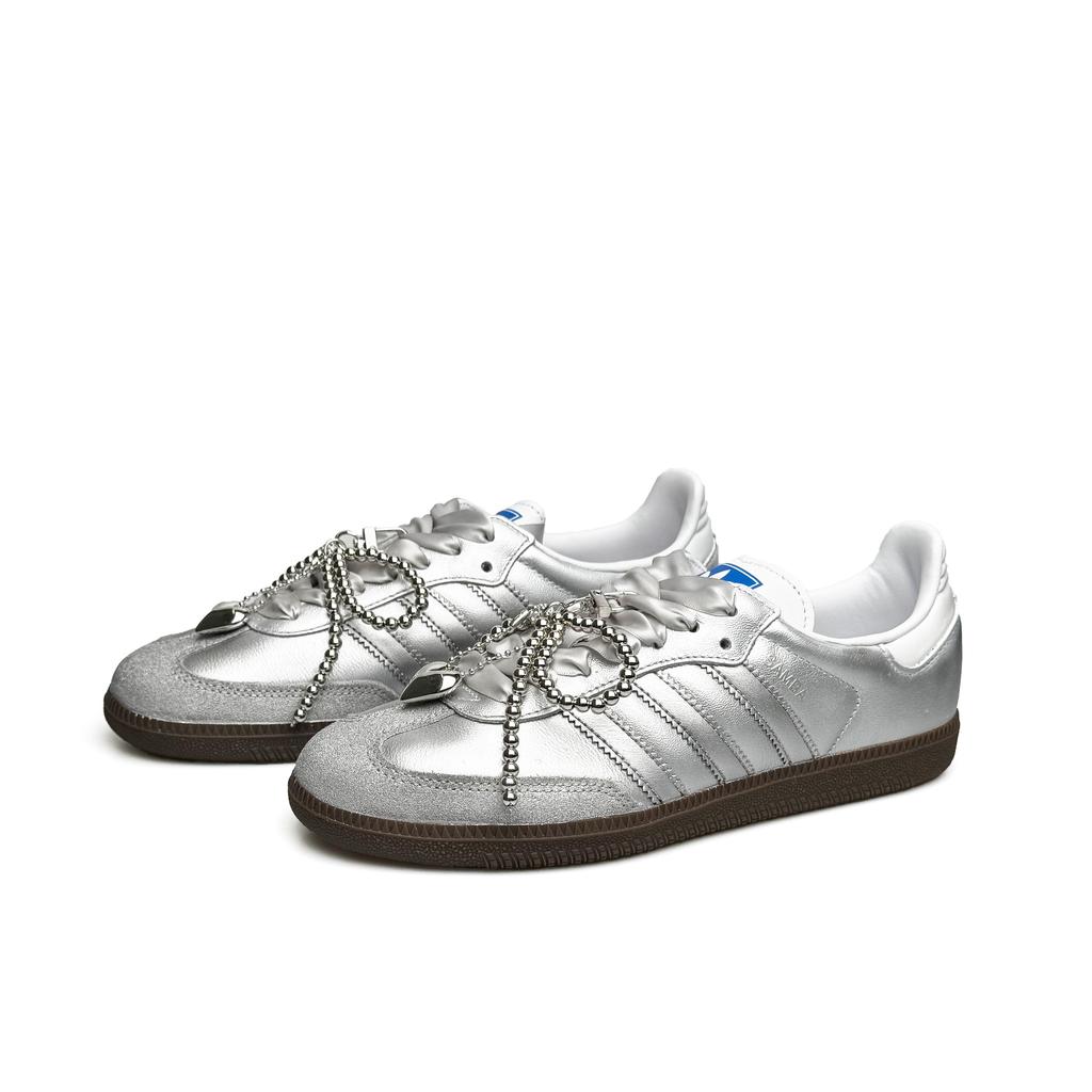 Adidas Originals SAMBA OG Low top Skateboard Shoes Unisex Silver B75806(Team920-SBOX)
