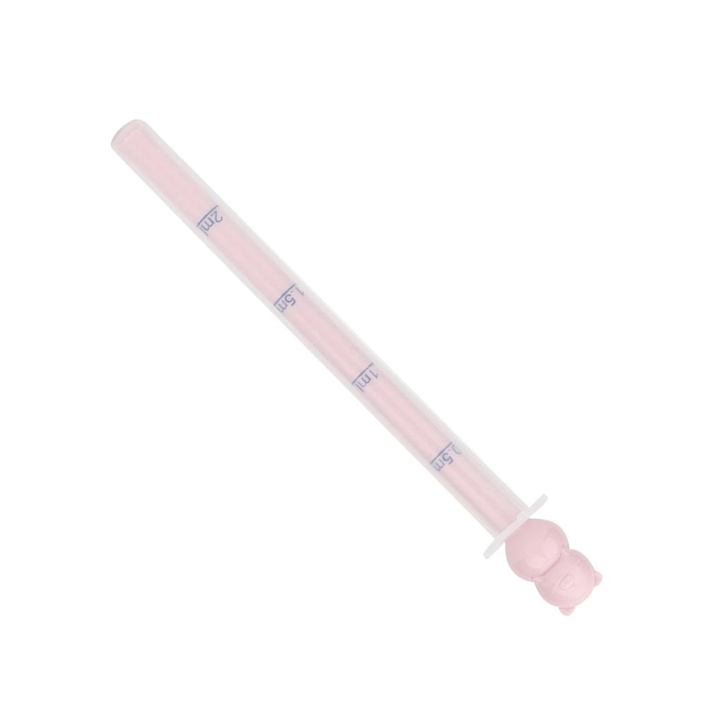 Distributore portatile di medicinali per neonati, con siringa per liquidi e contagocce, con calibrazione (Rosa)